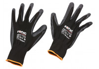 Guante de trabajo PU-flex negro talla 9 (L)