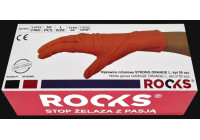 Guantes desechables Rooks naranja, talla L, juego de 50 piezas