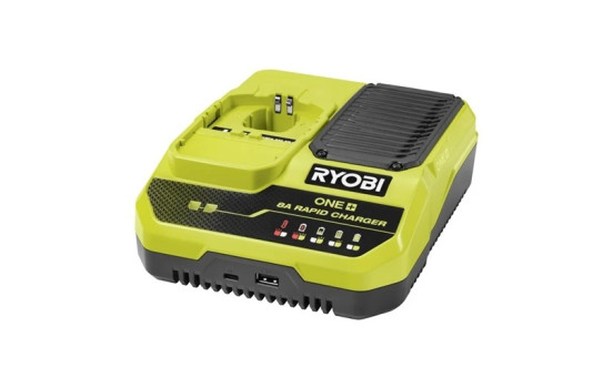 Cargador rápido Ryobi ONE+ de 18 V con velocidad de carga de 8,0