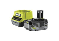 Conjunto de batería y cargador Ryobi ONE+ 18 V, 1 x 4,0 Ah Lithium+