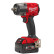 Llave de impacto inalámbrica Milwaukee M18 FMTIW2F12-502X de 1/2" con anillo de fricción, 18 V, 5 Ah, color rojo