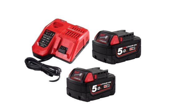 Llave de impacto inalámbrica Milwaukee M18 FMTIW2F12-502X de 1/2" con anillo de fricción, 18 V, 5 Ah, color rojo, Imagen 2