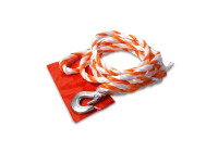 Cable de remolque Jumbo naranja/blanco con gancho