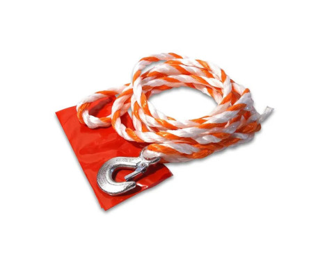 Cable de remolque Jumbo naranja/blanco con gancho
