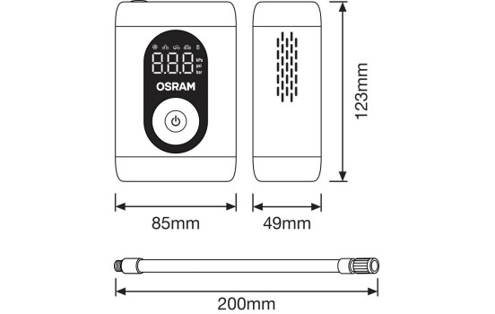 Inflador de neumáticos Osram 1600 ESENCIAL, Imagen 4