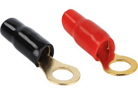 Terminal de cable de anillo 16 mm² > 6,4 mm 2 x rojo 2 x negro