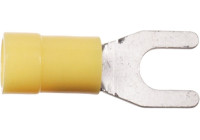 Terminal de cable de horquilla amarillo 4,0-6,0 mm² / Ancho 5,0 mm (100 piezas)