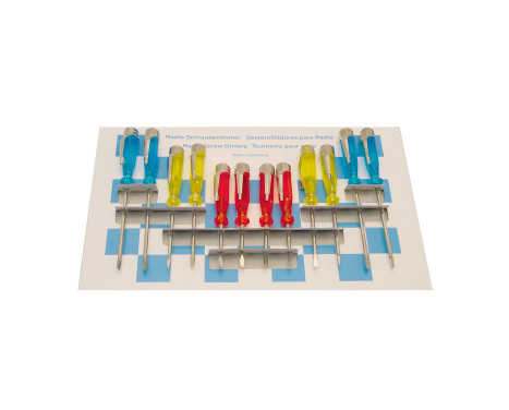 Juego de destornilladores de ajuste con clip metálico, 12 piezas