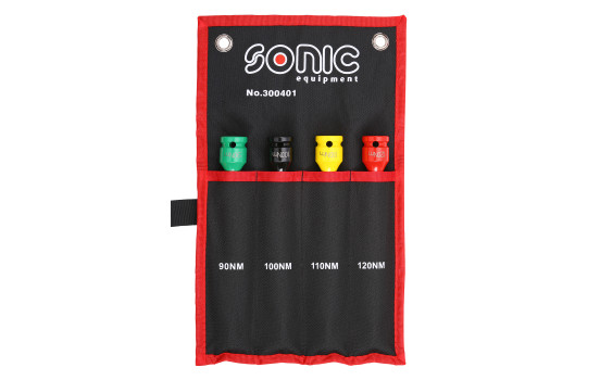 Juego de extensión 1/2", con torque, 4 piezas.