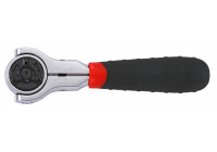 Trinquete de 1/2", con cabeza giratoria, corto 72 dientes