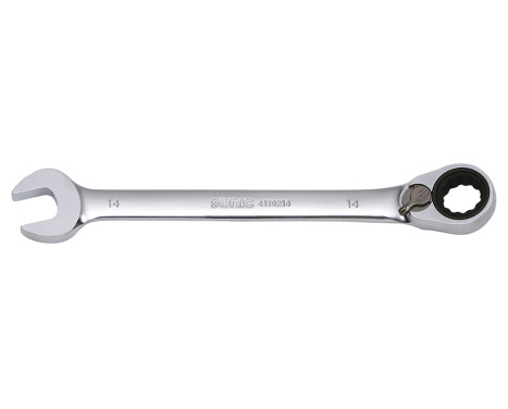 Llave combinada de trinquete, reversible, de 12 lados, 14 mm