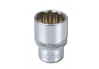Dado de 1/4", 12 lados 12 mm