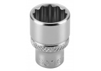 Dado de 1/4", 12 puntas 1/2" (SAE)
