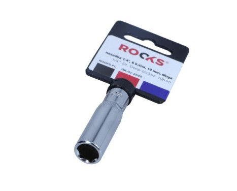 Dado Rooks de 1/4", 6 lados, 10 mm, largo