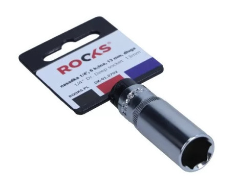 Dado Rooks de 1/4", 6 lados, 13 mm, largo