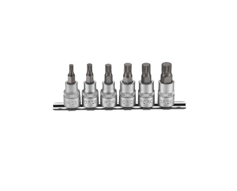 Dados Force Bit de 3/8" con puntas múltiples, 6 piezas
