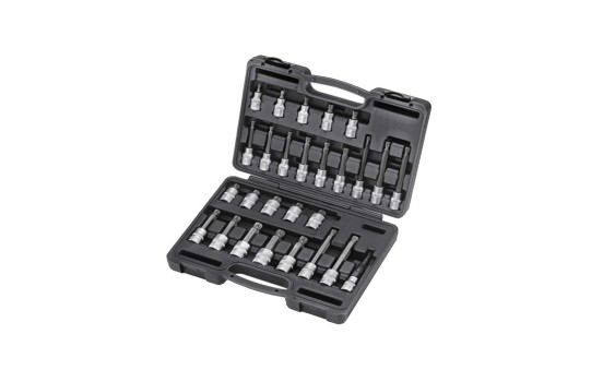 Juego de 28 vasos estriados de 1/2"
