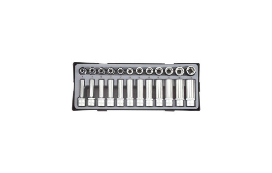 Juego de dados de 1/2" de 6 lados, 24 piezas