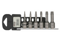 Juego de extractores de machos de roscar de 3/8", 6 piezas.