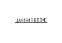 Juego de llaves de vaso de 1/4", 12 puntas, 11 piezas (SAE)