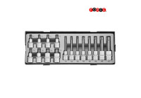 Juego de llaves de vaso Torx de 1/2", 16 piezas