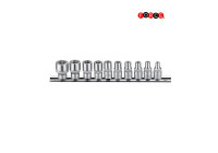 Juego de llaves de vaso Torx de 1/4" (10 piezas)