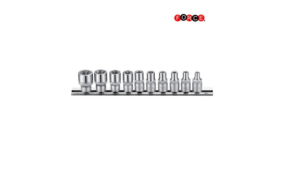 Juego de llaves de vaso Torx de 1/4" (10 piezas)