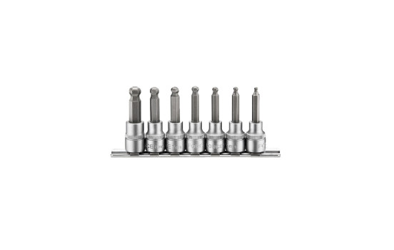 Juego de vasos con punta esférica de 3/8", 7 piezas