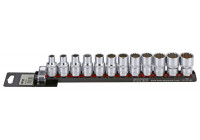 Juego de vasos de 1/2", 12 puntas, 12 piezas en carril