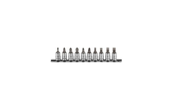 Juego de vasos planos Philips Pozidriv de 1/4", 10 piezas