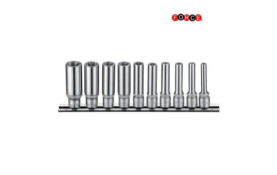 Juego de vasos Torx de 1/4" largos, 10 piezas