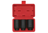 Juego de vasos 1/2", potencia 12 caras 3 piezas.