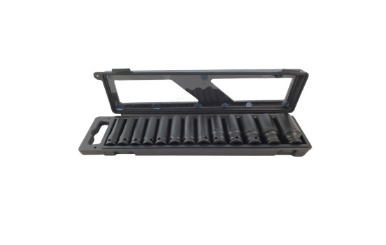 Juego de vasos de impacto de 1/2'', 12 lados, 13 piezas