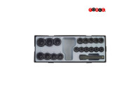 Juego de vasos de impacto de 1/2" de 6 lados, 19 piezas