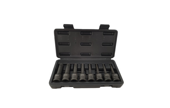 Juego de vasos de impacto de 1/2" estriados, 8 piezas