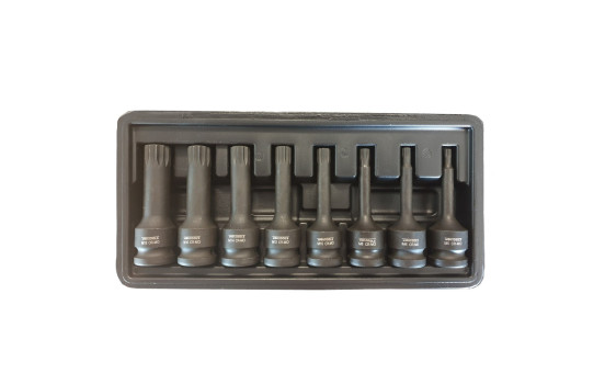 Juego de vasos de impacto de 1/2" estriados, 8 piezas, Imagen 3