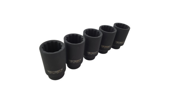 Juego de vasos de impacto de 1/2" largos de 12 lados / 5 piezas, Imagen 4