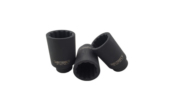 Juego de vasos de impacto de 1/2" largos de 12 lados / 5 piezas, Imagen 5