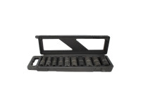 Juego de vasos de impacto extrafinos y largos de 1/2'', 10 piezas