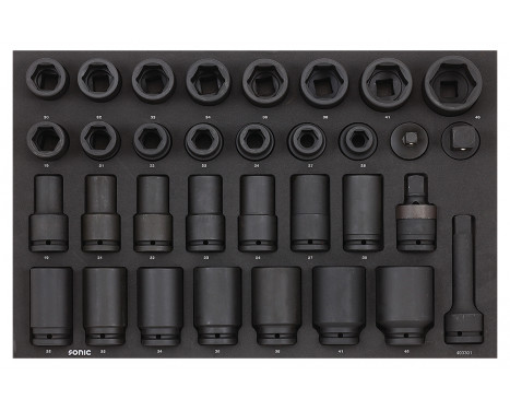 Juego de llaves de vaso Sonic Power de 3/4", 33 piezas