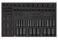 Juego de llaves de vaso Sonic Power de 3/8" y 1/2", 72 piezas