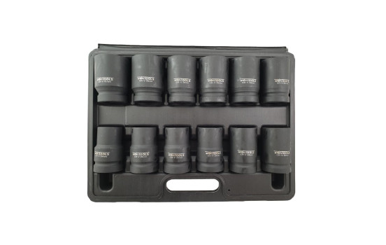 Juego de vasos de impacto de 1" de 6 lados, 12 piezas, 80 mm de largo, Imagen 3