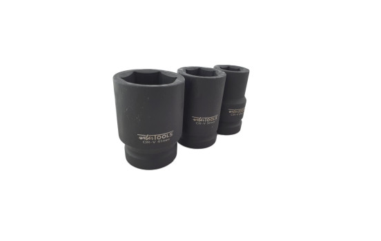 Juego de vasos de impacto de 1" de 6 lados, 12 piezas, 80 mm de largo, Imagen 4