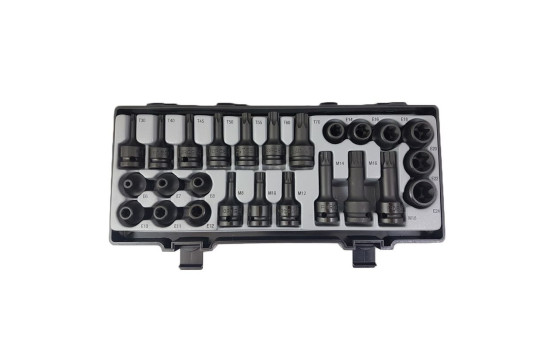 Juego de vasos de impacto Force 1/2" Torx y Polyprong 25 piezas, Imagen 3
