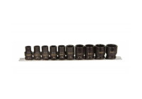 Juego de vasos de impacto Rooks de 1/2", 6 puntas, 10-24 mm, 10 piezas