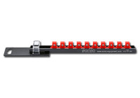 Riel de aluminio para enchufes de 3/8" vacío (10 piezas)