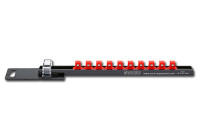 Riel de aluminio para enchufes de 3/8" vacío (10 piezas)