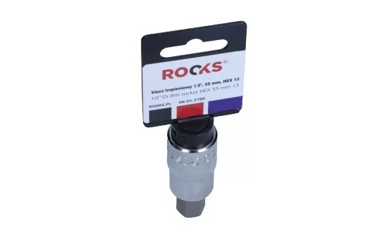 Dado con punta Rooks de 1/2'', 55 mm, hexagonal, 13, Imagen 2