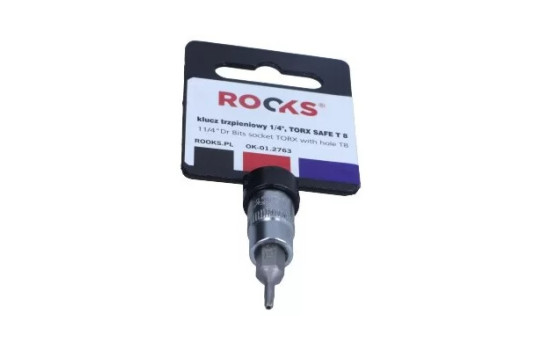 Dado con punta Rooks de 1/4", Torx con orificio T8