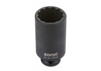 Dado de 1/2", 12 puntas, 78 mm de largo, fuerza de 34 mm